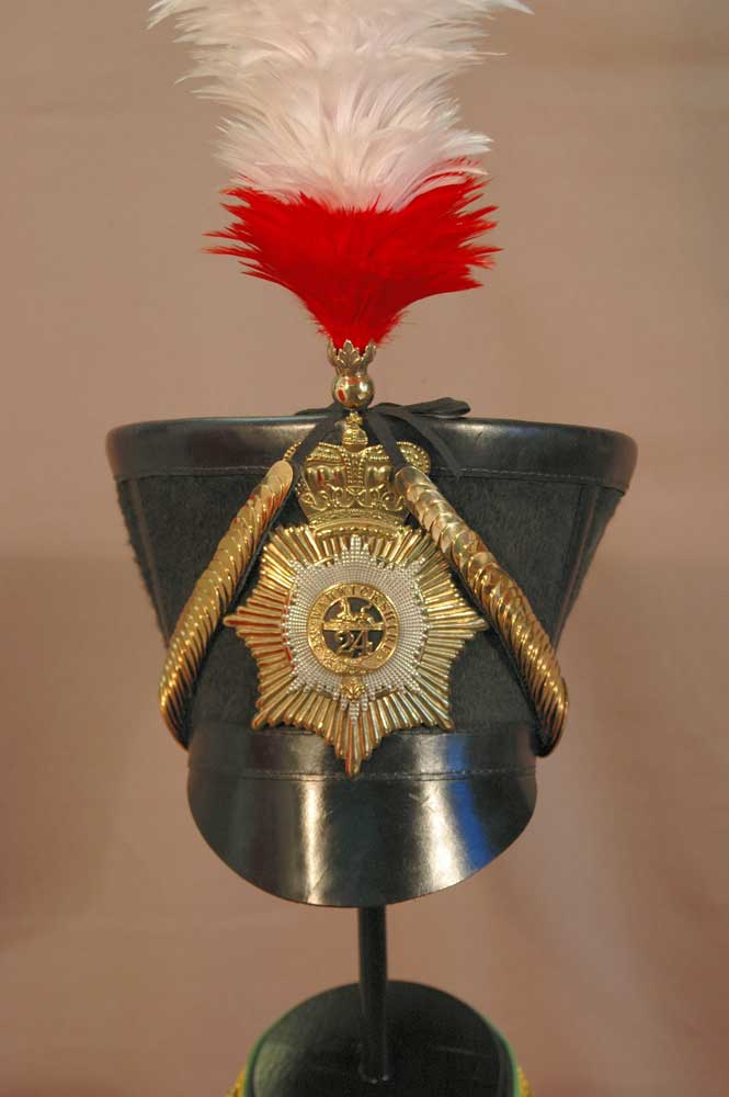 British, 24th Regt of Foot, Belltop Shako, Officer, 1828-1830 - Click Image to Close