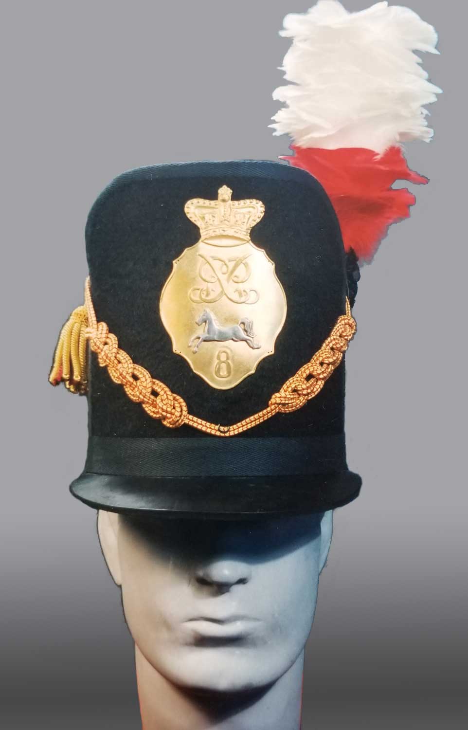 British, 8th (The King's) Regt Shako, Officer