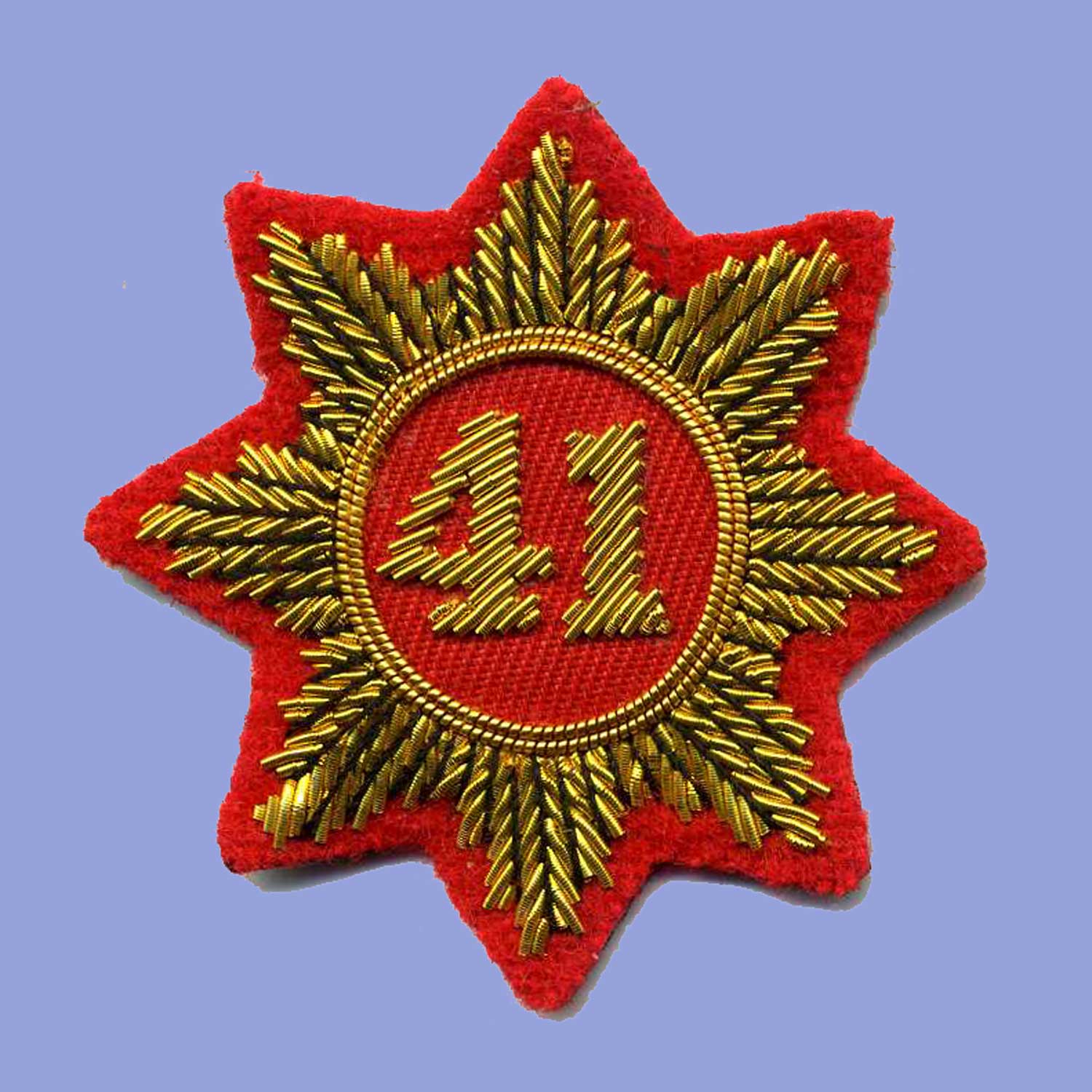 British, War of 1812, 41st Regt Turnback Badge (gold) - Click Image to Close