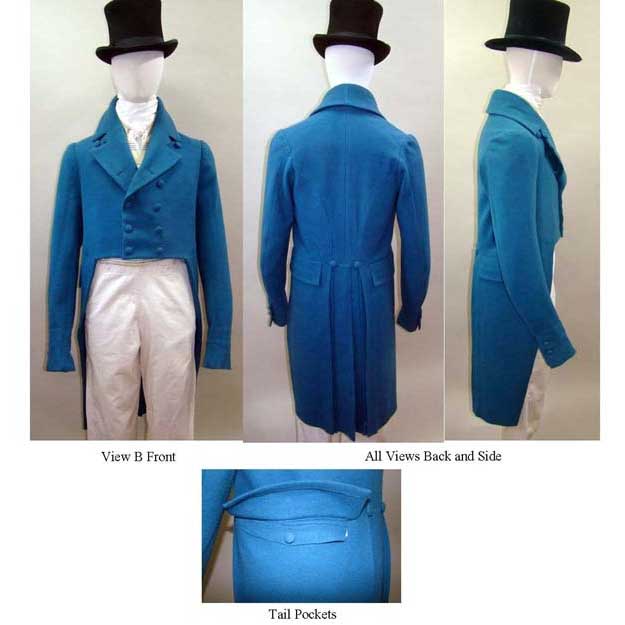 Men's Empire & Regency Tailcoat 1806-1820