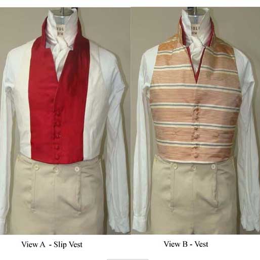 Men’s Regency Slip Vest & Vest 1806-1830