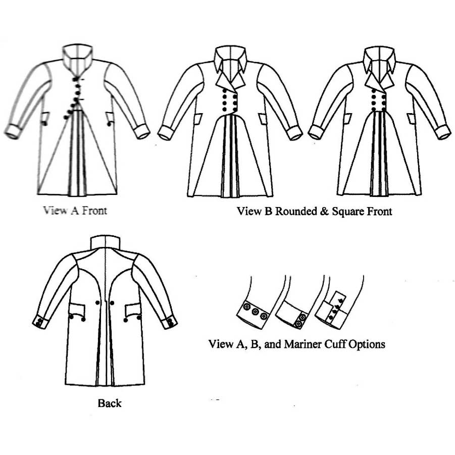 Men’s Late Georgian Tailcoat 1795-1810 - Click Image to Close