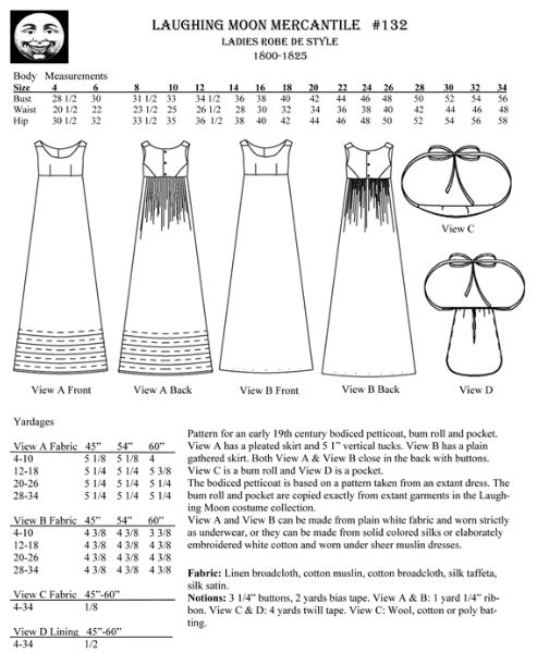 Ladies' Bodiced Petticoat, Bum Roll & Pocket - Click Image to Close