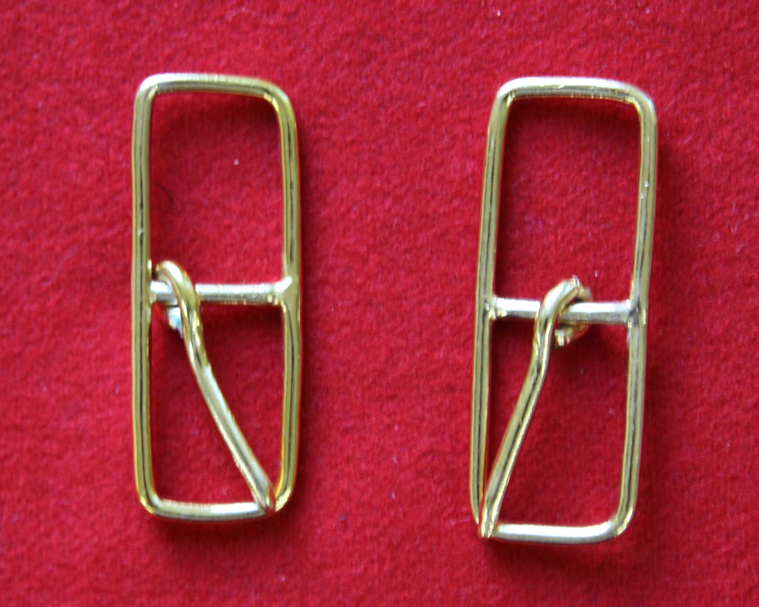 Sword Sling Buckles, gold plated