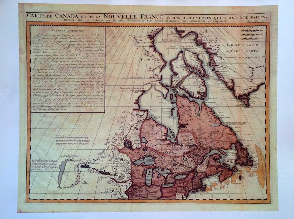 Carte du Canada ou de la Nouvelle France
