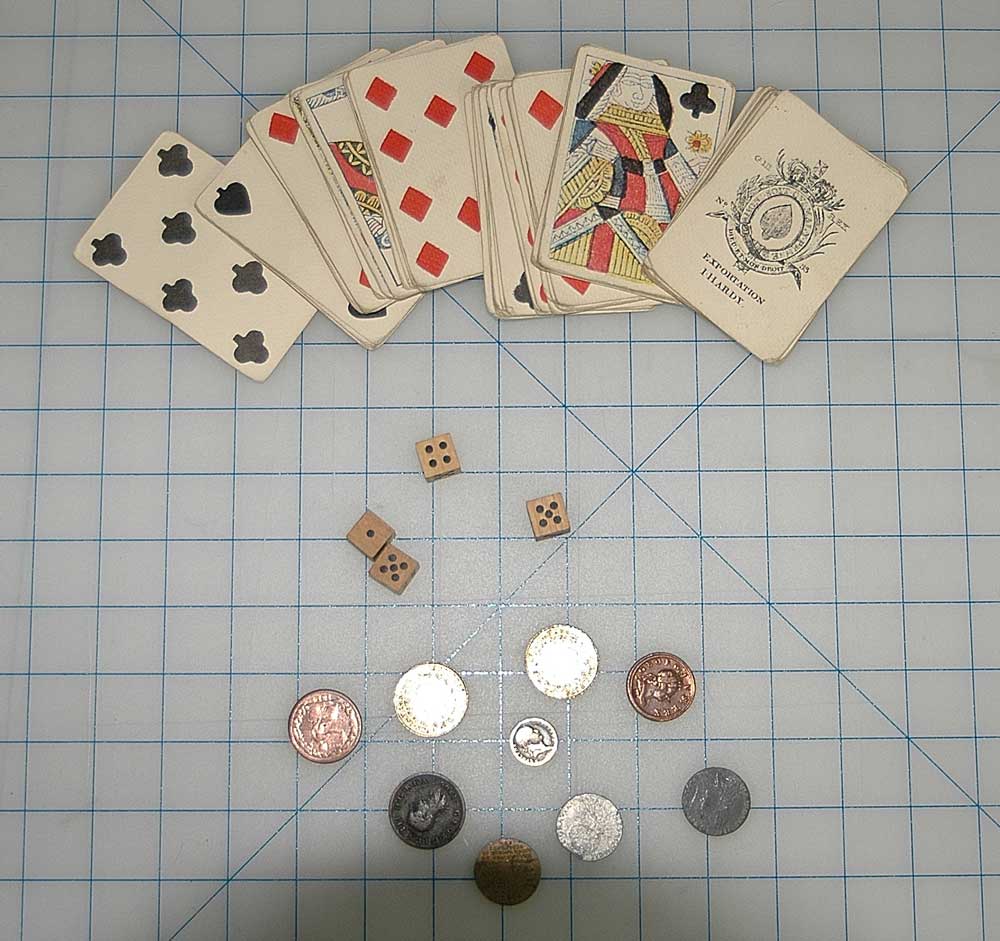 Playing Cards, Dice & Coins