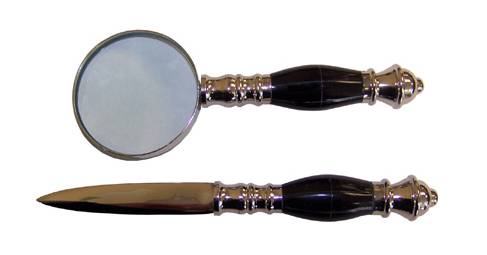 Letter Opener & Magnifier, Bone Handled - Click Image to Close