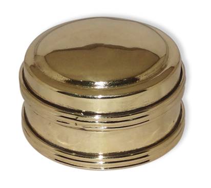 Box, Small Brass Round Plain - Click Image to Close