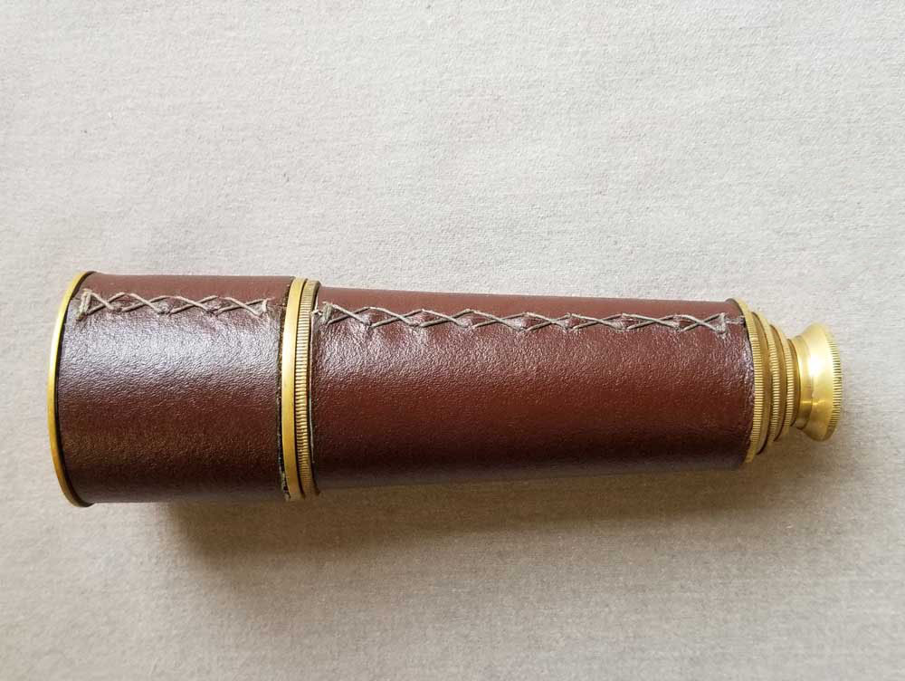 Telescope, Large, Leatherbound - Click Image to Close