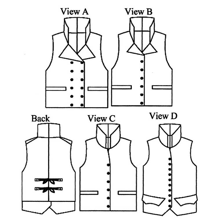 1795-1817 Men’s Vest (Waistcoat) [12-LM125] - $24.25 : Historical Twist ...