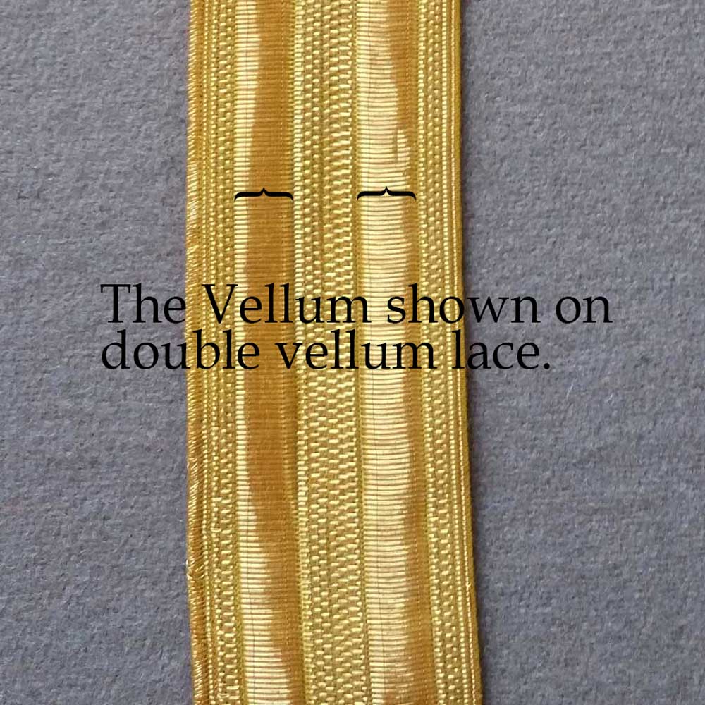 Metal Naval Double Vellum Lace, 1" - Click Image to Close