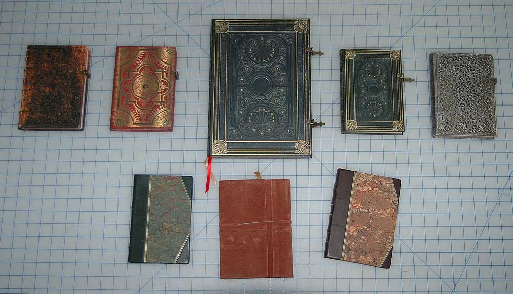 Various Leather Bound Books - Click Image to Close