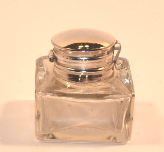 Inkwell, Small Glass, clear - Click Image to Close