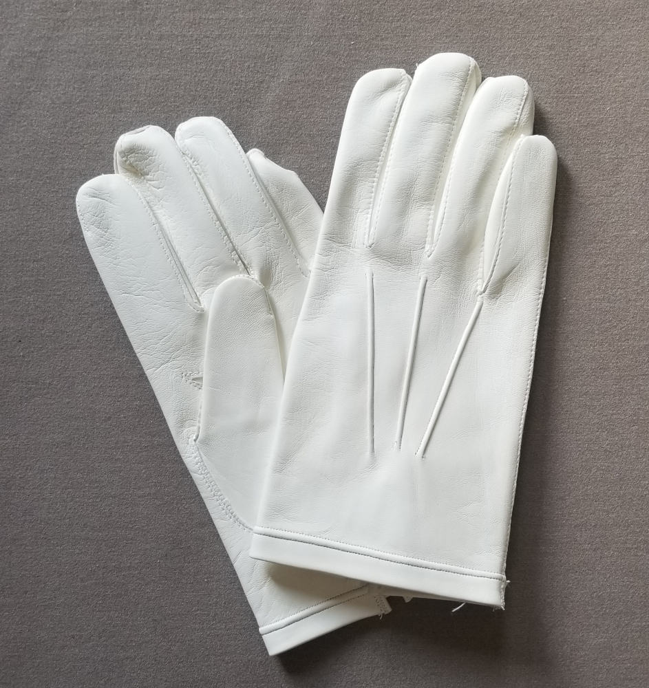 Gloves, Italian Lambskin, White - Click Image to Close